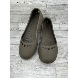 Crocs Kadee II Ballet Flats Women's Size 7 Brown Slip On Casual Shoes